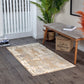 DEMETRIC Abstract Modern Marble Beige White Area Rug