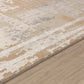 DEMETRIC Abstract Modern Marble Beige White Area Rug