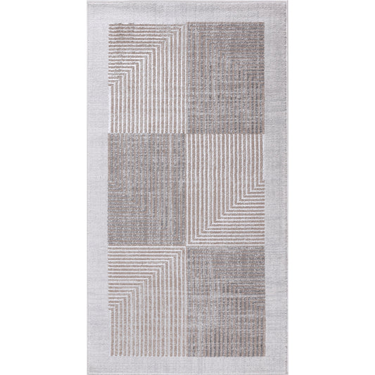 TYNISHA Scandi Modern Boho Beige White Area Rug