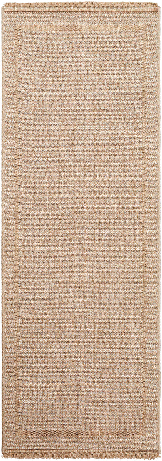 DONTAVIUS In- & Outdoor Jute-Look Rug I Balcony, Terrace, Kitchen, Garden I Modern Boho Rug, UV Weather Stain Resistant I Tan, Beige