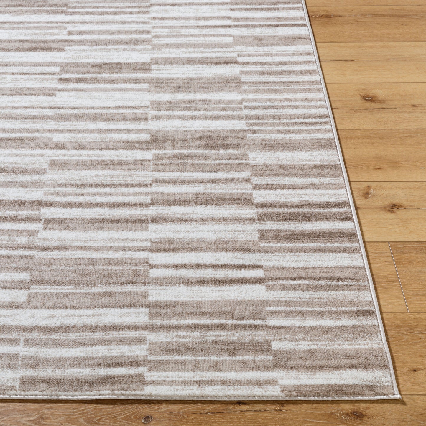 ANN Scandi Rug I Living Room, Bedroom, Dining I Modern Boho Area Rug, Soft Luxurious Area Rug, Short Pile, Easy Care I Brown, Ivory