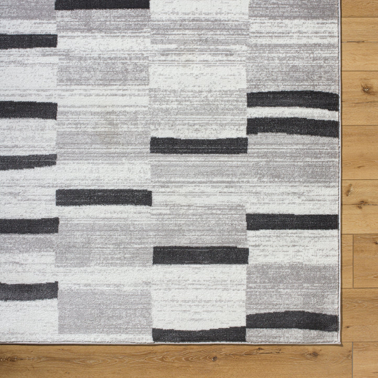 TRISH Scandi Rug I Living Room, Bedroom, Dining I Modern Boho Area Rug, Soft Luxurious Area Rug, Short Pile, Easy Care I Grey, Black