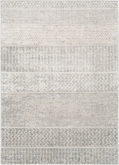 ANGELICA Scandi Rug I Living Room, Bedroom, Hallway I Modern Boho Area Rug, Soft Luxurious Area Rug, Short Pile, Easy Care I Grey, Ivory