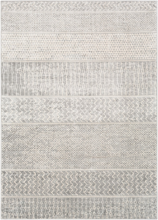 ANGELICA Scandi Rug I Living Room, Bedroom, Hallway I Modern Boho Area Rug, Soft Luxurious Area Rug, Short Pile, Easy Care I Grey, Ivory