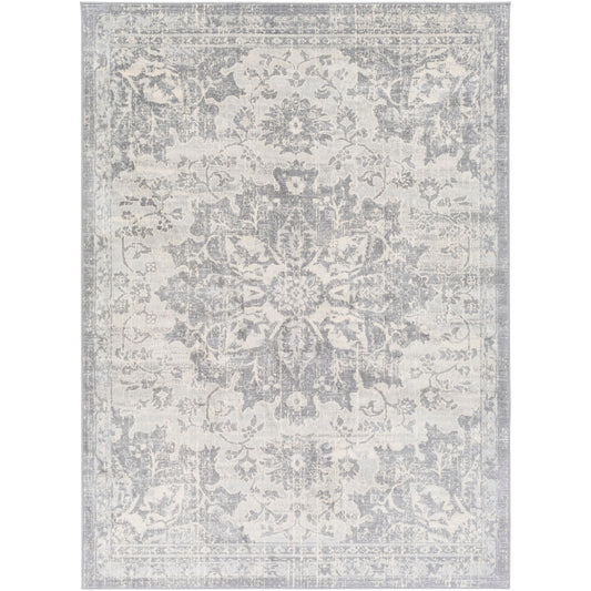 CLICHY Vintage Traditional Oriental Boho Medium Grey Area Rug