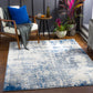 BARETT Abstract Rug I Living Room, Bedroom, Hallway I Modern Marble Rug, Soft Luxurious Area Rug, Short Pile, Easy Care I Grey, Blue