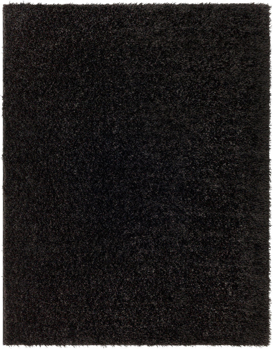 CHARON Shaggy Modern Boho Soft Fluffy Thick Plush Pile Black Rug