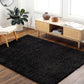 CHARON Shaggy Rug I Living Room, Bedroom I Modern Boho Area Rug, Soft Fluffy Rug, Plush Pile, Large Thick Rug, Easy Care I Black