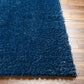 CHARON Shaggy Rug I Living Room, Bedroom I Modern Boho Area Rug, Soft Fluffy Rug, Plush Pile, Large Thick Rug, Easy Care I Dark Blue