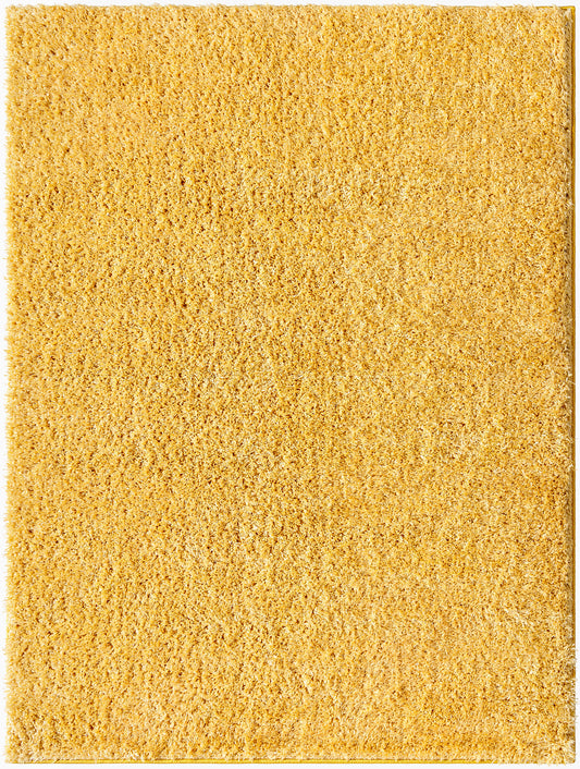 CHARON Shaggy Modern Boho Soft Fluffy Thick Plush Pile Yellow Rug