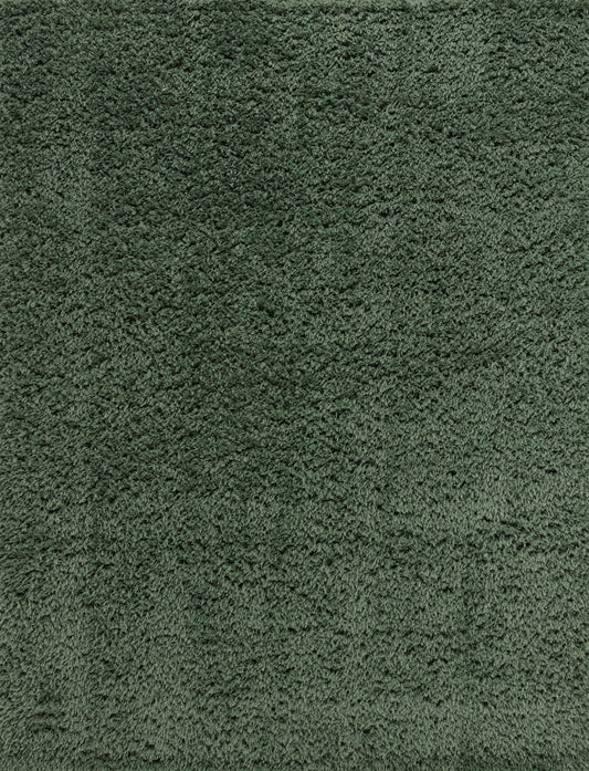 CHARON Shaggy Modern Boho Soft Fluffy Thick Plush Pile Green Rug