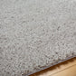 CHARON Shaggy Rug I Living Room, Bedroom I Modern Boho Area Rug, Soft Fluffy Rug, Plush Pile, Large Thick Rug, Easy Care I Light Grey