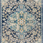 GIMEL Vintage Rug I Living Room, Bedroom, Dining Room I Traditional Oriental Boho Rug, Soft Rug, Short Pile, Easy Care I Blue, Yellow