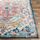 GIMEL Vintage Rug I Living Room, Bedroom, Dining I Traditional Oriental Boho Rug, Soft Luxurious Rug, Short Pile, Easy Care I Blue, Red