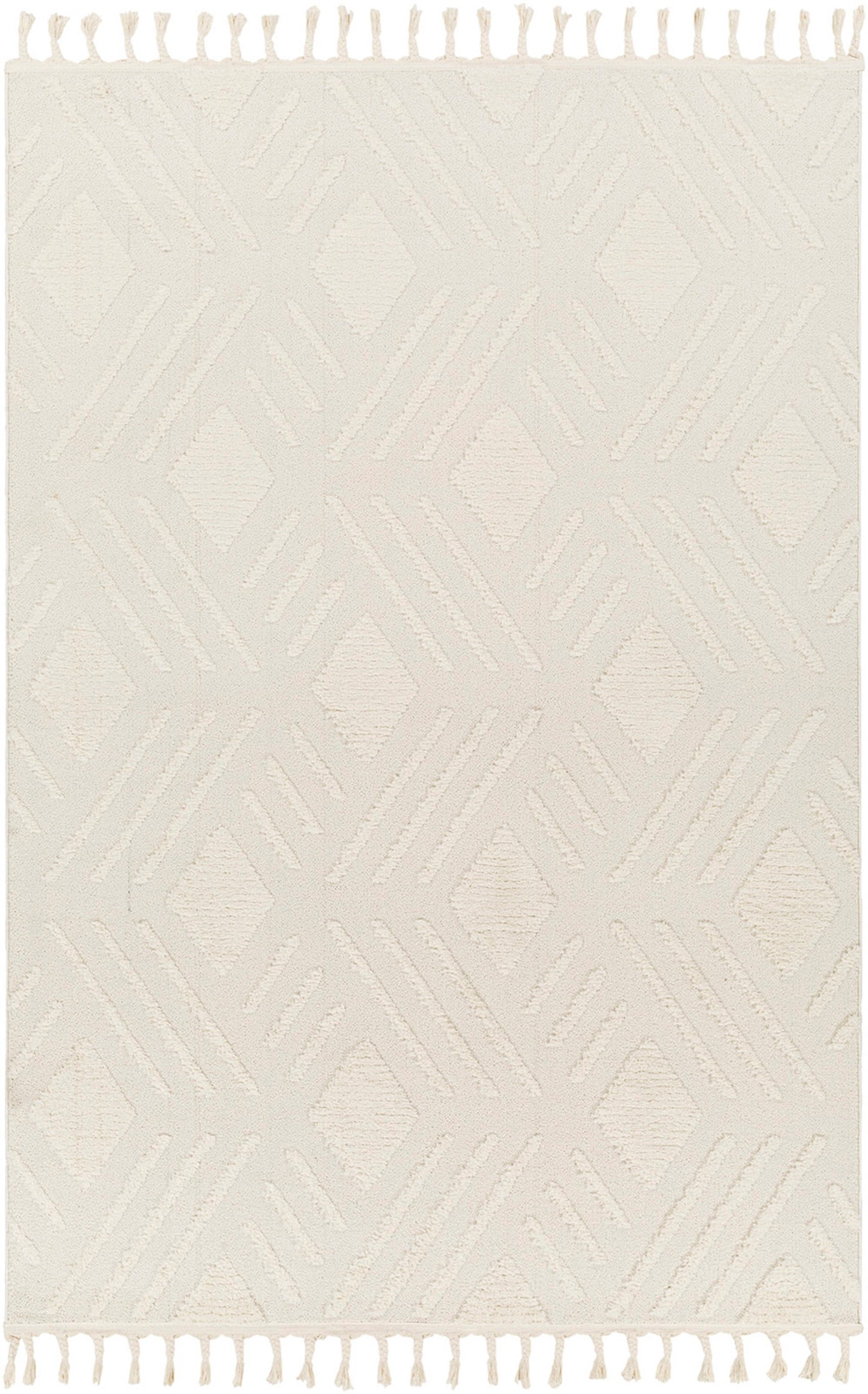 LAPITHOS Berber Rug I Living Room, Bedroom, Dining I Modern Boho Area Rug, Soft Luxurious Etnic Rug, Short Pile, Easy Care I Ivory