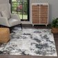 SAI Abstract Rug I Living Room, Bedroom, Dining I Modern Marble Rug, Soft Luxurious Area Rug, Short Pile, Easy Care I Blue, Grey