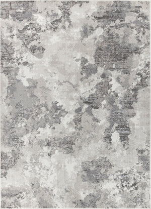 SAI Abstract Rug I Living Room, Bedroom, Dining I Modern Marble Rug, Soft Luxurious Area Rug, Short Pile, Easy Care I Grey, White