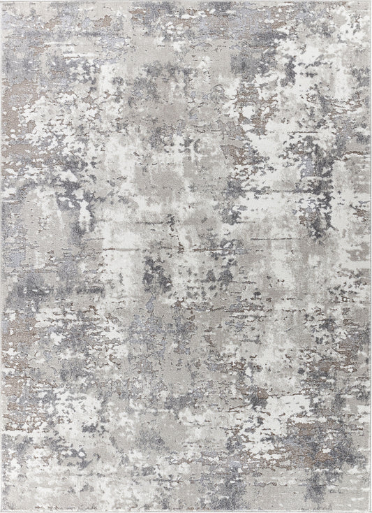 TAQUITA Abstract Rug I Living Room, Bedroom, Dining I Modern Marble Rug, Soft Luxurious Area Rug, Short Pile, Easy Care I White, Grey