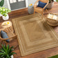 TEJUAN In- & Outdoor Jute-Look Rug I Balcony, Terrace, Living Room, Patio I Modern Boho Rug, UV Weather Stain Resistant I Tan, Brown