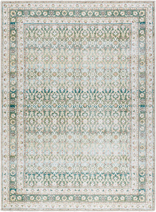 GANNON Our PNW Home x Surya Machine Washable Oriental Boho Olive Area Rug