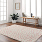 NYISHA Shaggy Polka Dot Rug I Living Room, Bedroom I Modern Boho Rug, Soft Fluffy Rug, Plush Pile, Large Thick Rug I Beige, Pink