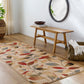 NOLAN Scandi Modern Boho White Dark Red Rug