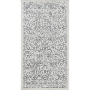 BEAUVAIS Vintage Rug I Living Room, Bedroom, Hallway I Traditional Oriental Boho Rug, Soft Area Rug, Short Pile, Easy Care I White, Grey