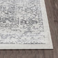 BEAUVAIS Vintage Rug I Living Room, Bedroom, Hallway I Traditional Oriental Boho Rug, Soft Area Rug, Short Pile, Easy Care I White, Grey