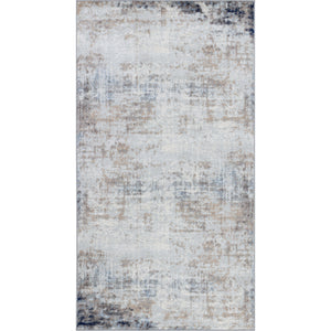 SHERBORNE Abstract Rug I Living Room, Bedroom, Hallway I Modern Marble Rug, Soft Area Rug, Short Pile, Easy Care I Ivory, Grey, Blue