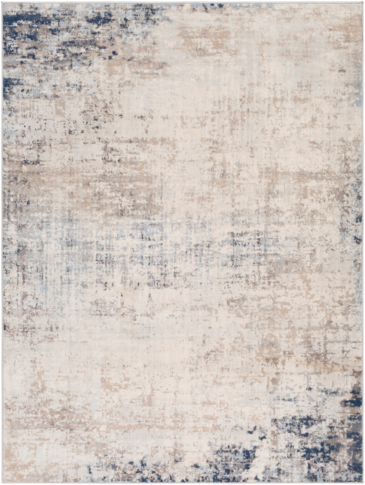 SHERBORNE Abstract Rug I Living Room, Bedroom, Hallway I Modern Marble Rug, Soft Area Rug, Short Pile, Easy Care I Ivory, Grey, Blue