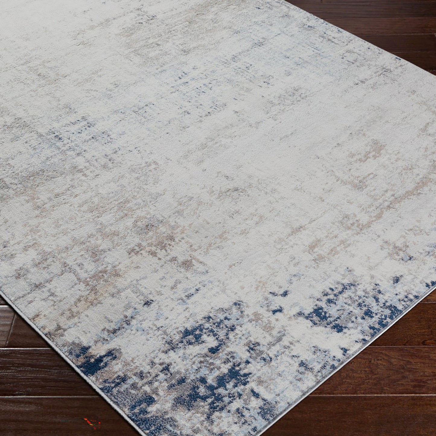 SHERBORNE Abstract Modern Marble Blue Ivory Area Rug