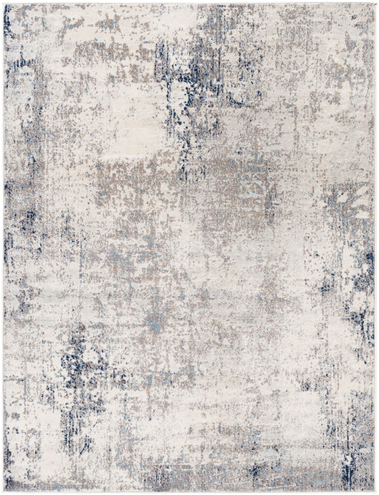 SHERBORNE Abstract Rug I Living Room, Bedroom, Dining I Modern Marble Rug, Soft Area Rug, Short Pile, Easy Care I Ivory, Grey, Blue