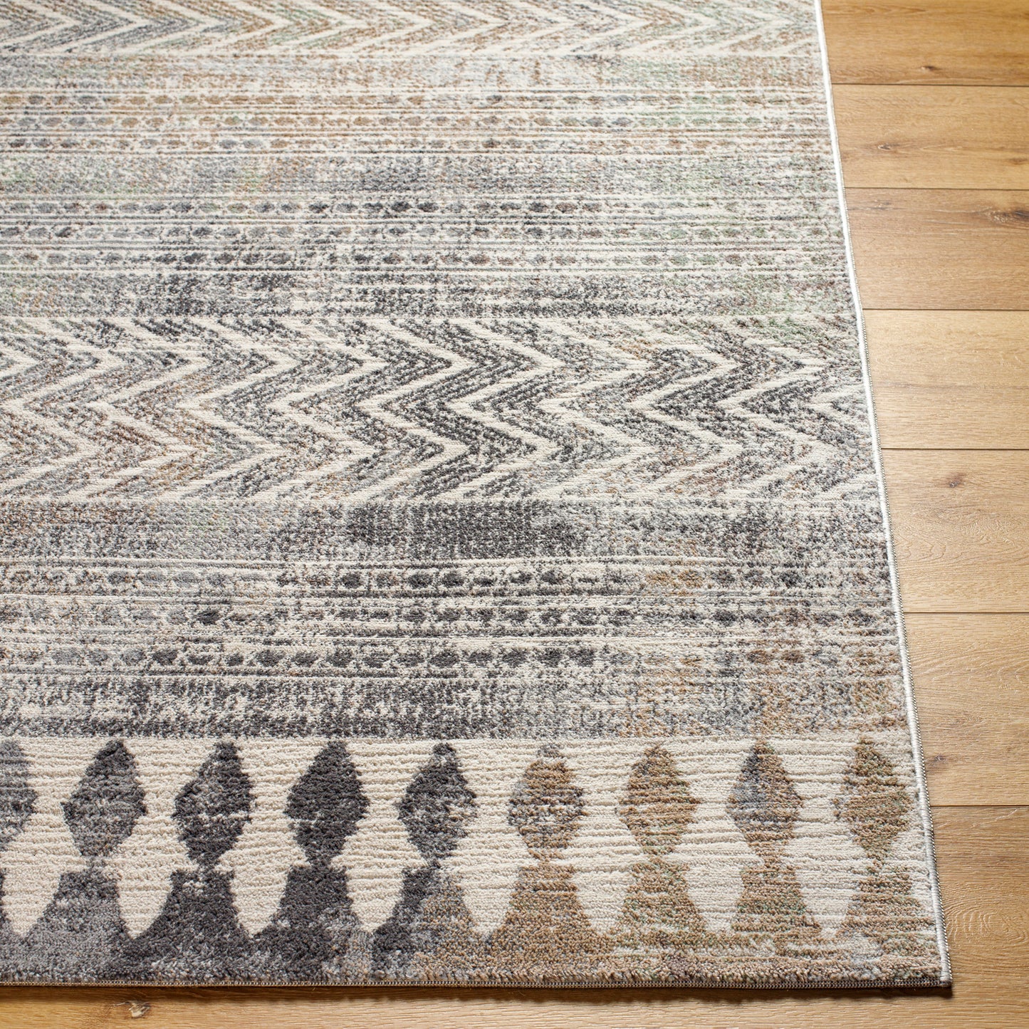 SHEPSHED Scandi Rug I Living Room, Bedroom, Hallway I Modern Durable Boho Area Rug, Soft Luxurious Rug, Short Pile I Grey, Brown, Ivory