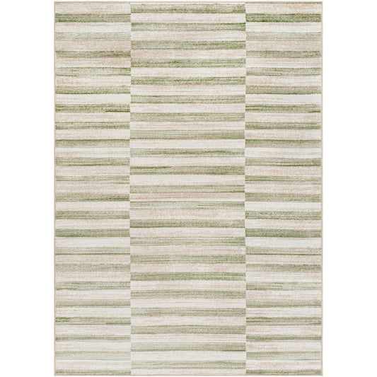 JONATHAN Scandi Rug I Living Room, Bedroom, Dining Room I Modern Boho Area Rug, Soft Luxurious Rug, Medium Pile, Easy Care I Tan, Green