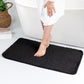 MEGGIN Bathroom Rug I Machine Washable Bath Mat, Non Slip Shower Mat, Absorbent Wet Room, Bath Rug, High Pile, Easy Care I Black