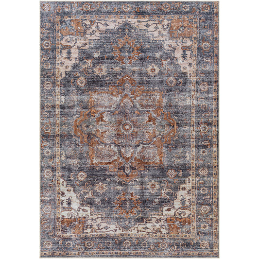 WESTLIBERTY Machine Washable Modern Boho Charcoal Area Rug