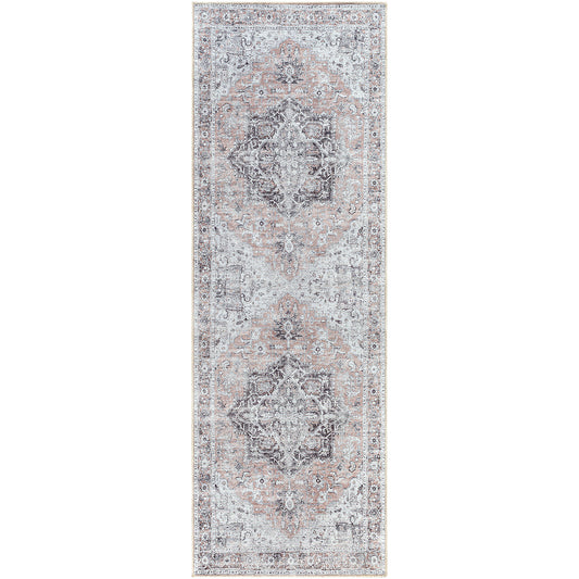 WESTKOBOJI Machine Washable Modern Boho Grey Runner Rug