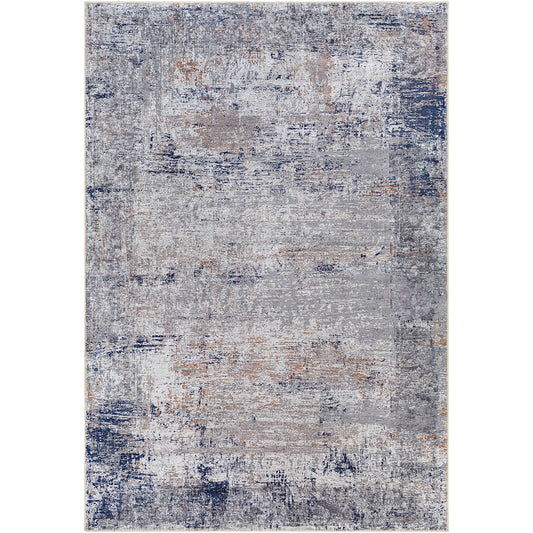 WHATCHEER Machine Washable Modern Boho Dark Blue Area Rug