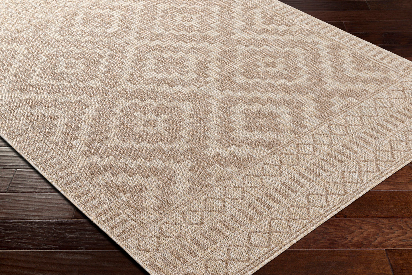 KINGSLEY In- & Outdoor Jute-Look Rug I Balcony, Terrace, Kitchen, Garden I Modern Boho Rug, UV Weather Stain Resistant I Beige, Ivory