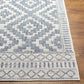 KIRKMAN In- & Outdoor Rug I Balcony, Terrace, Kitchen, Garden, Patio, Veranda I Modern Boho Rug, UV Weather Stain Resistant I Blue, Grey