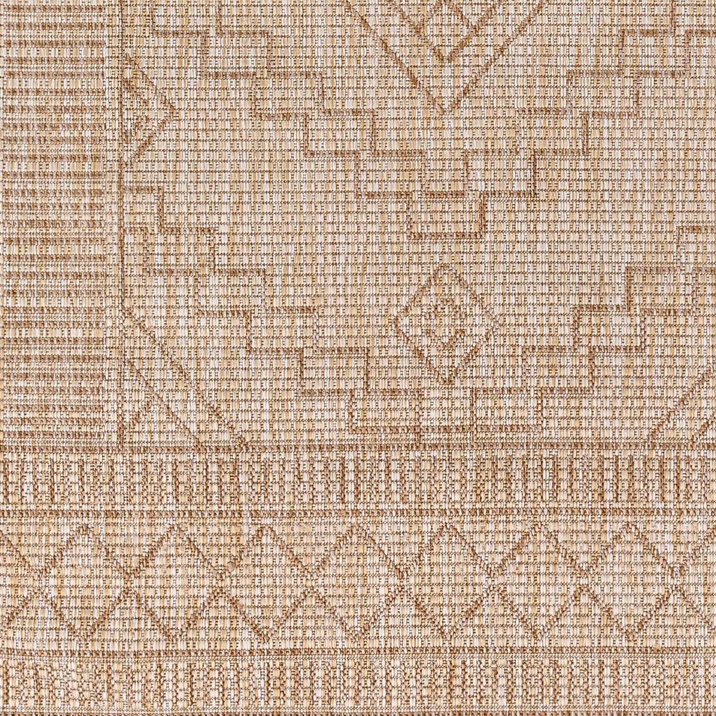 KIRKVILLE In- & Outdoor Jute-Look Rug I Balcony, Terrace, Kitchen, Garden I Modern Boho Rug, UV Weather Stain Resistant I Tan, Beige