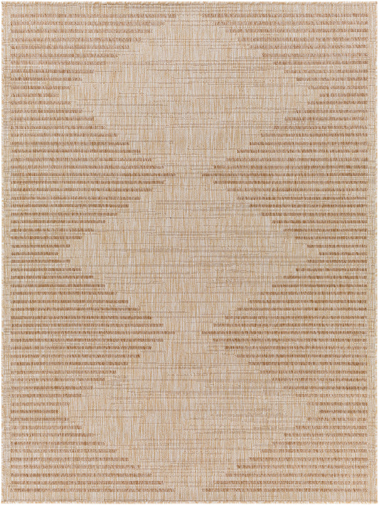 KLEMME In- & Outdoor Jute-Look Rug I Balcony, Terrace, Kitchen, Garden I Modern Boho Rug, UV Weather Stain Resistant I Beige, Ivory