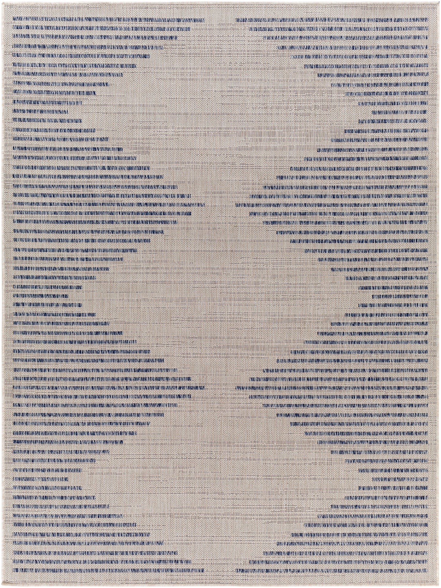 KLEMME In- & Outdoor Rug I Balcony, Terrace, Kitchen, Garden, Patio, Veranda I Modern Boho Rug, UV Weather Stain Resistant I Blue, Ivory