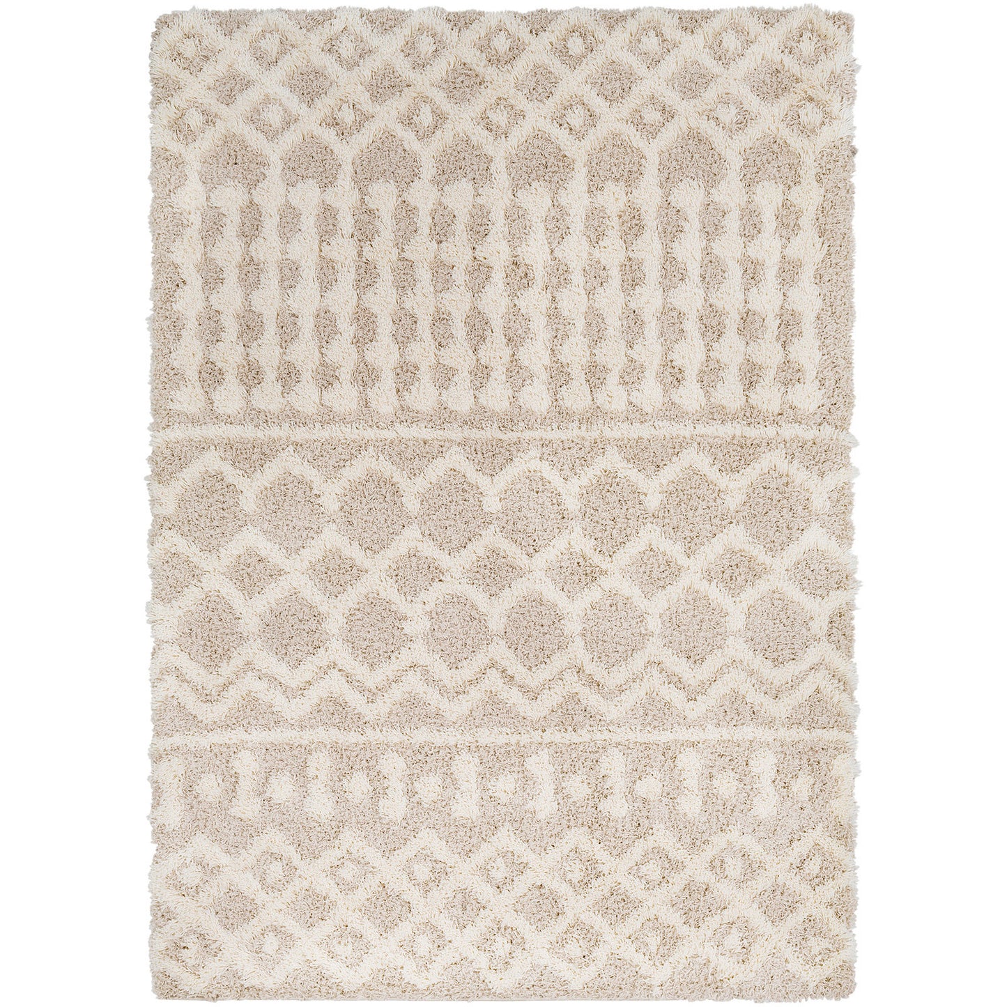 CARTER Shaggy Rug I Living Room, Bedroom I Modern Boho Area Rug, Soft Fluffy Rug, Plush Pile, Large Thick Rug, Easy Care I Ivory, Beige