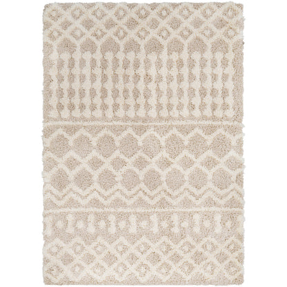 CARTER Shaggy Rug I Living Room, Bedroom I Modern Boho Area Rug, Soft Fluffy Rug, Plush Pile, Large Thick Rug, Easy Care I Ivory, Beige