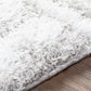 CARTER Shaggy Rug I Living Room, Bedroom I Modern Boho Area Rug, Soft Fluffy Rug, Plush Pile, Large Thick Rug, Easy Care I White, Grey