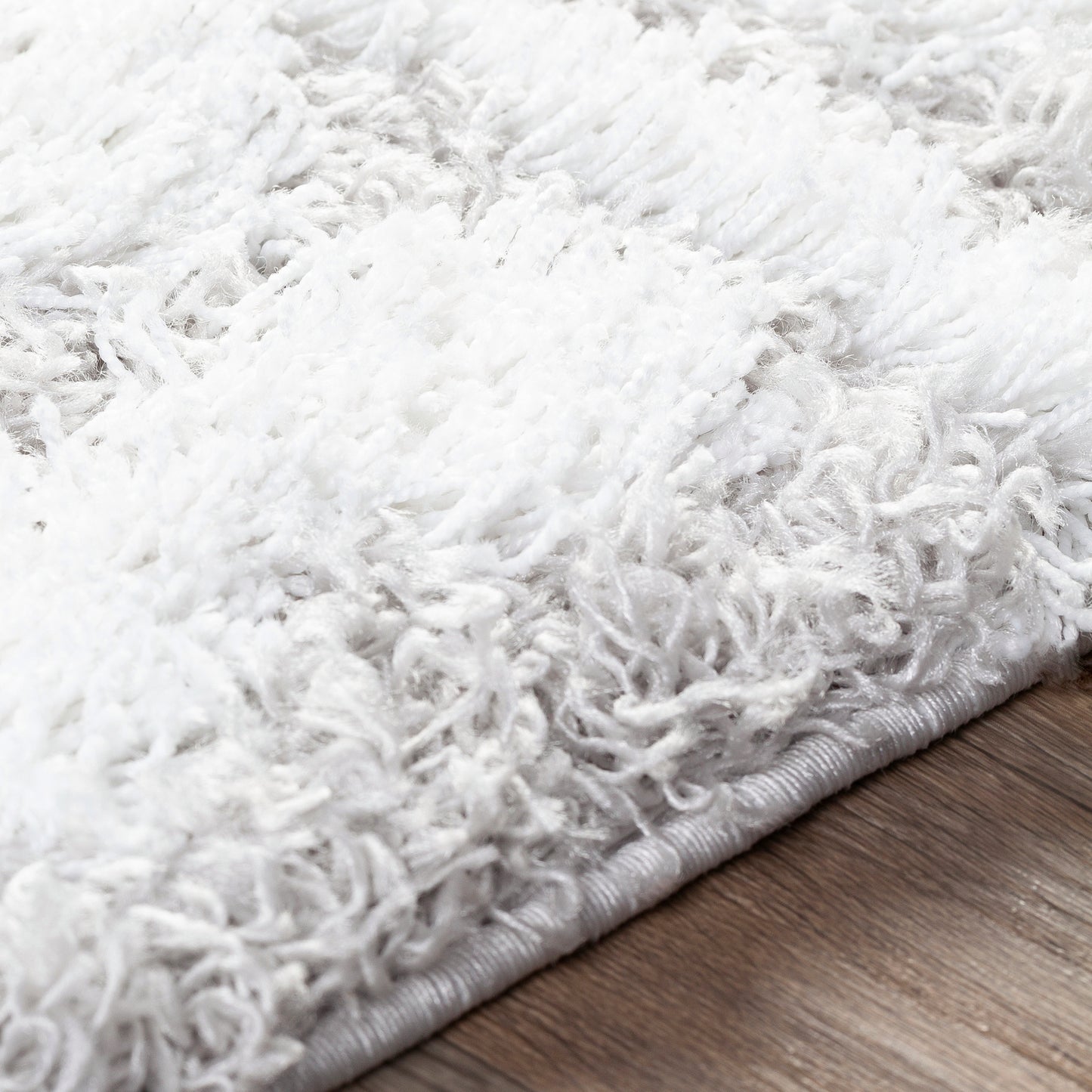 CARTER Shaggy Rug I Living Room, Bedroom I Modern Boho Area Rug, Soft Fluffy Rug, Plush Pile, Large Thick Rug, Easy Care I White, Grey