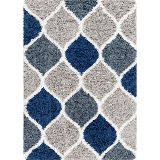 BLOCKTON Shaggy Modern Boho Soft Fluffy Thick Plush Pile Light Grey Area Rug