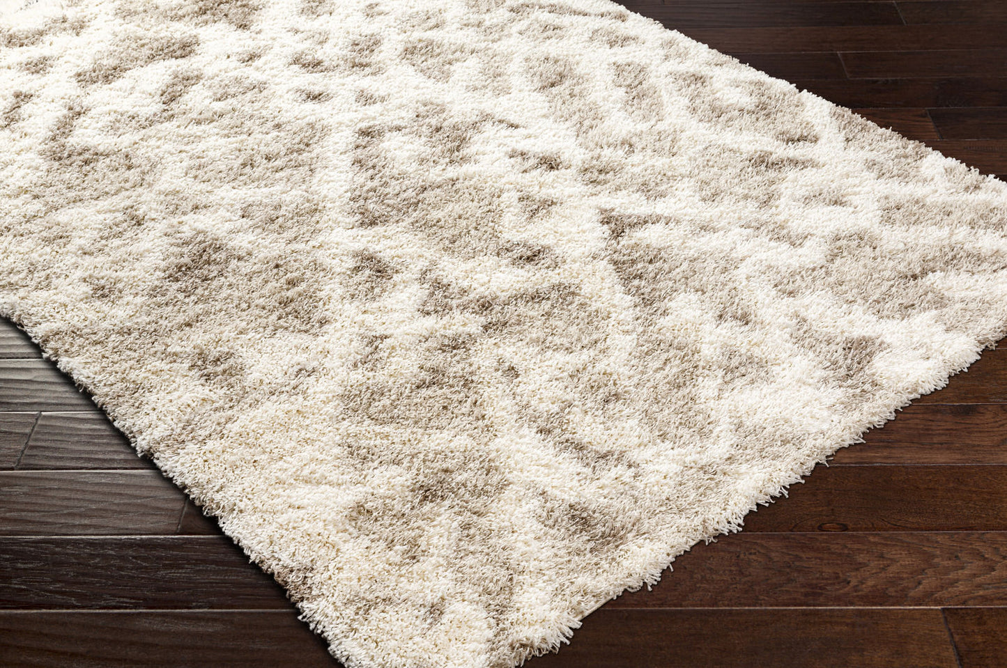 BOARDMAN Shaggy Modern Boho Soft Fluffy Thick Plush Pile Beige Area Rug