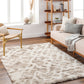 BOARDMAN Shaggy Modern Boho Soft Fluffy Thick Plush Pile Beige Area Rug